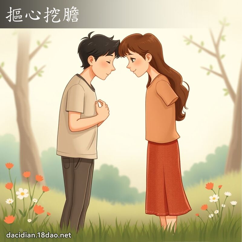 抠心挖胆 - 国语大辞典配图