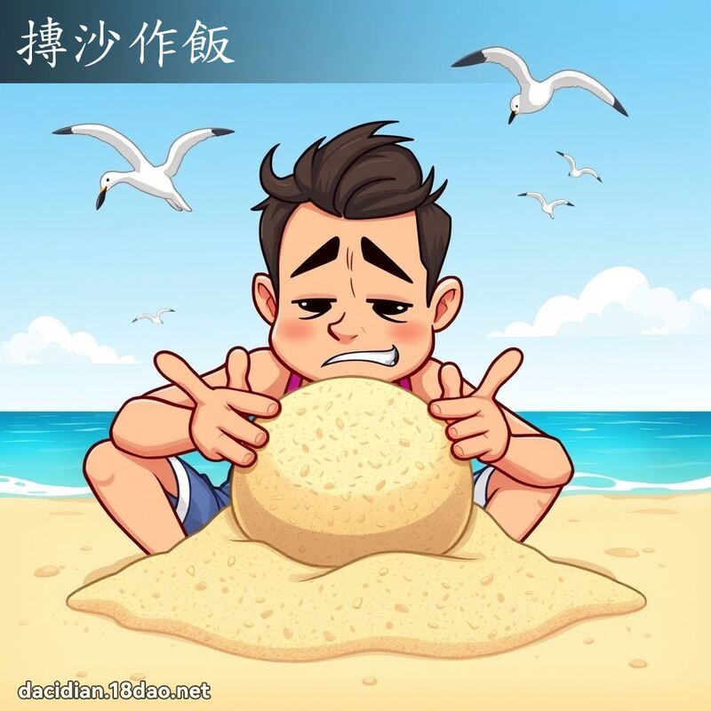 摶沙作饭 - 国语大辞典配图
