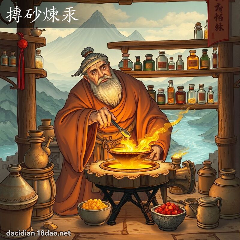 摶砂煉汞 - 國語大辭典配圖