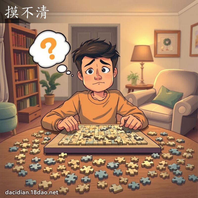 摸不清 - 国语大辞典配图