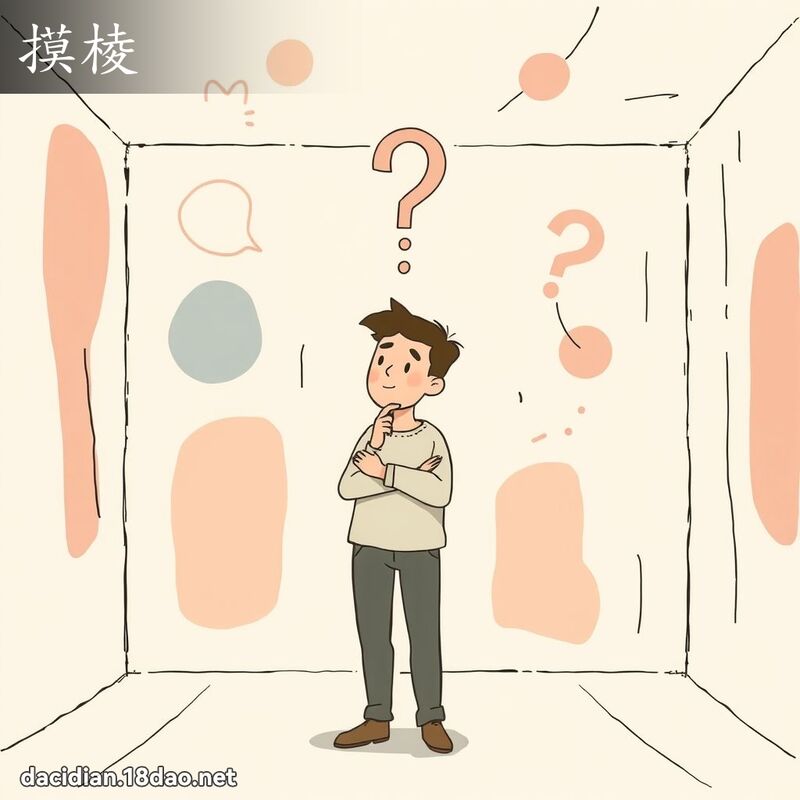 摸棱 - 国语大辞典配图