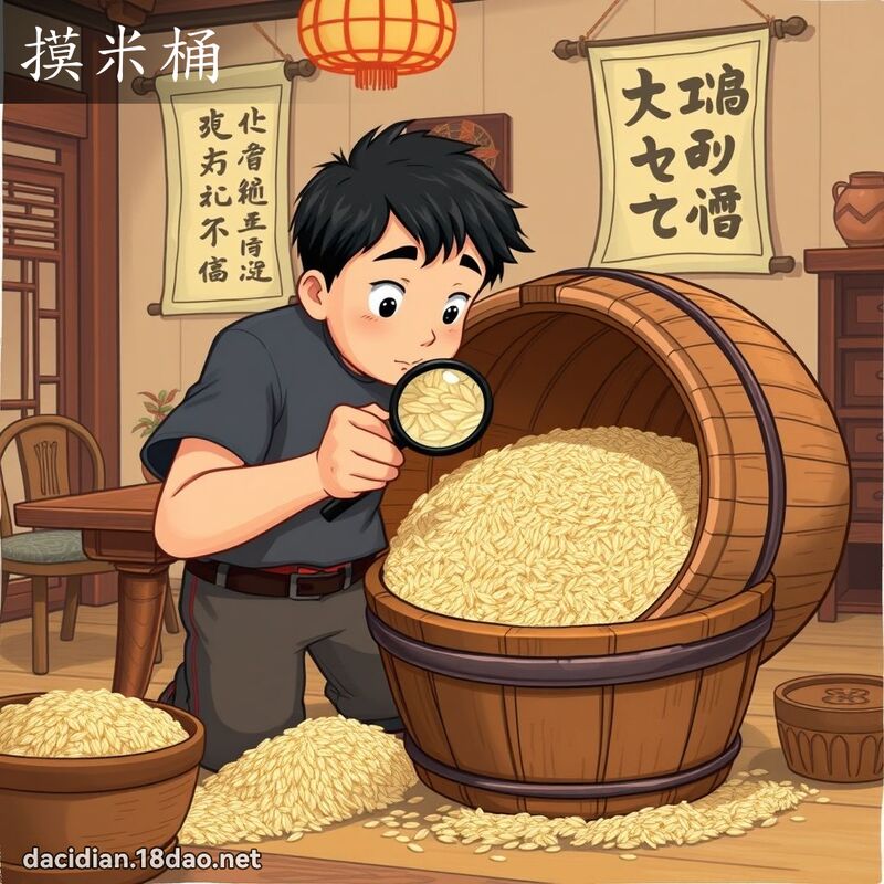 摸米桶 - 國語大辭典配圖
