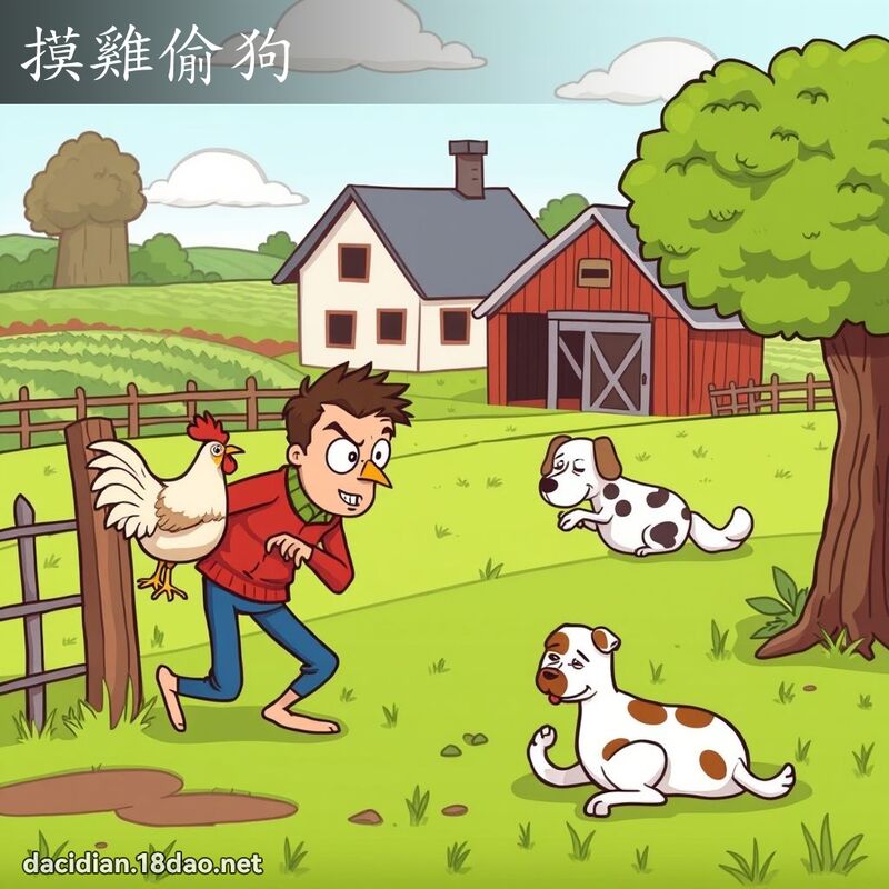 摸鸡偷狗 - 国语大辞典配图