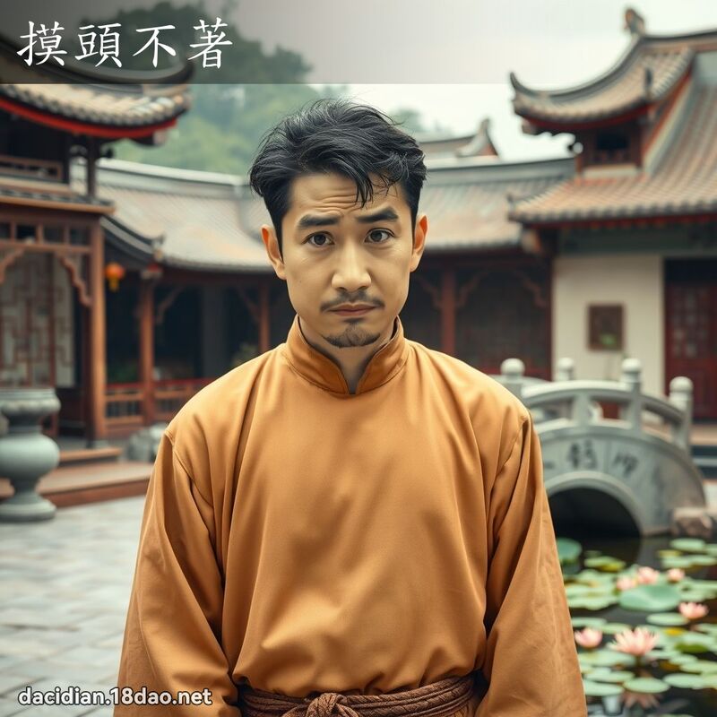 摸头不著 - 国语大辞典配图