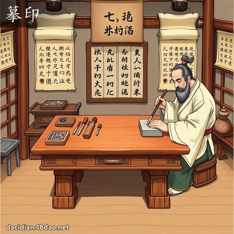 摹印 - 國語大辭典配圖