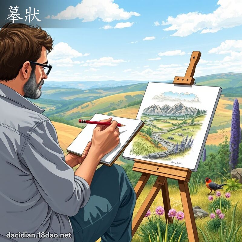 摹狀 - 國語大辭典配圖