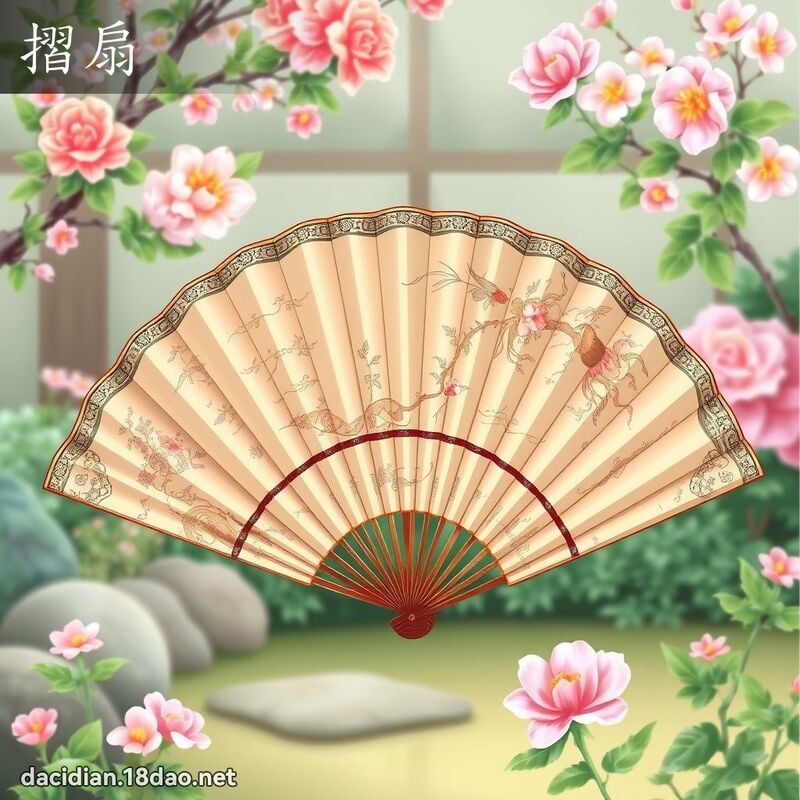 摺扇 - 国语大辞典配图