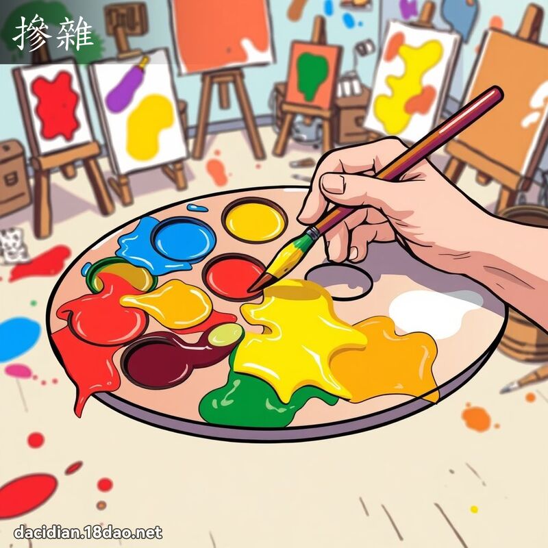 摻雜 - 國語大辭典配圖