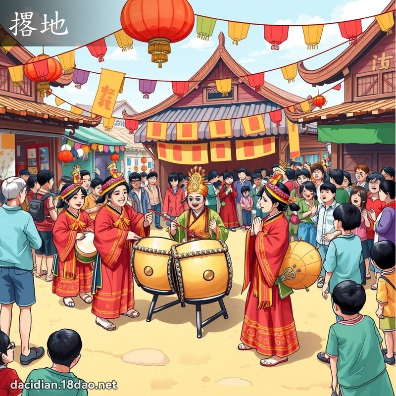 撂地 - 國語大辭典配圖