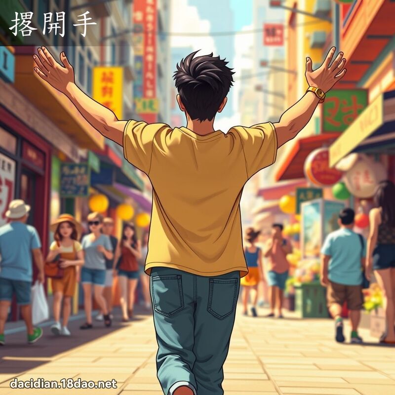 撂開手 - 國語大辭典配圖