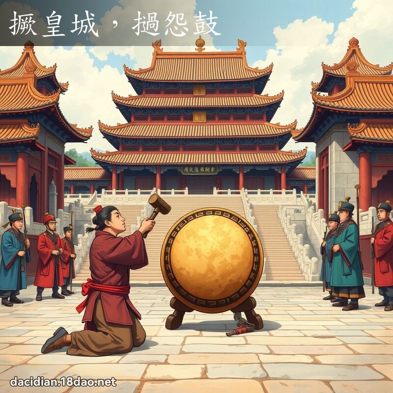 撅皇城，挝怨鼓 - 国语大辞典配图