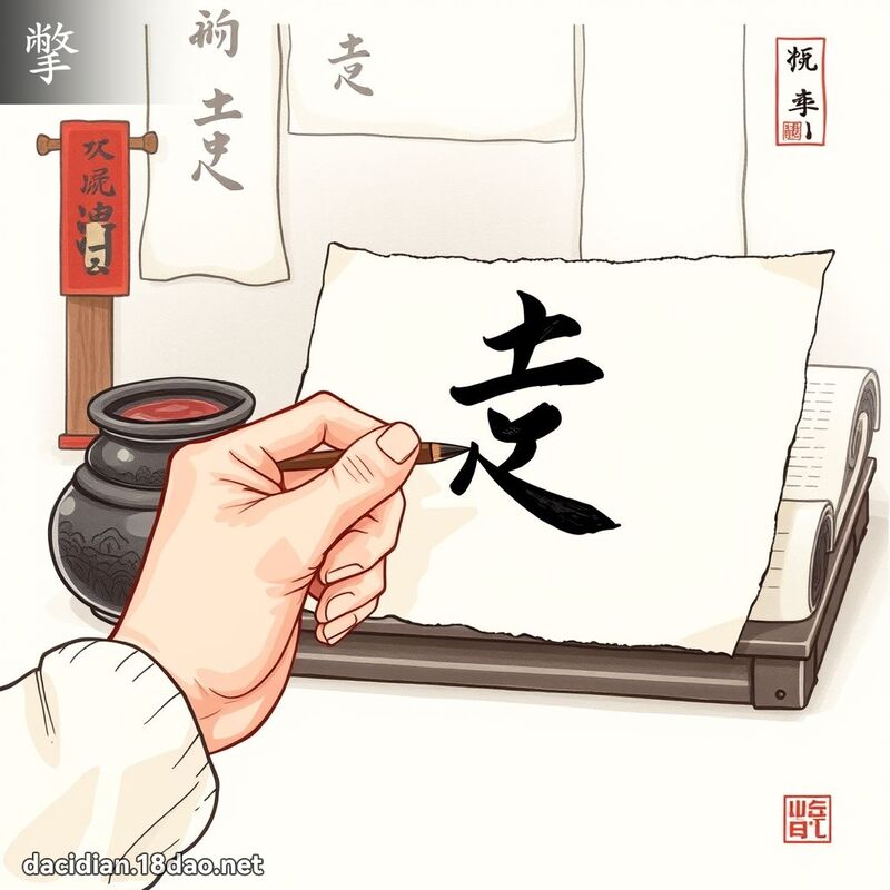 撆 - 國語大辭典配圖