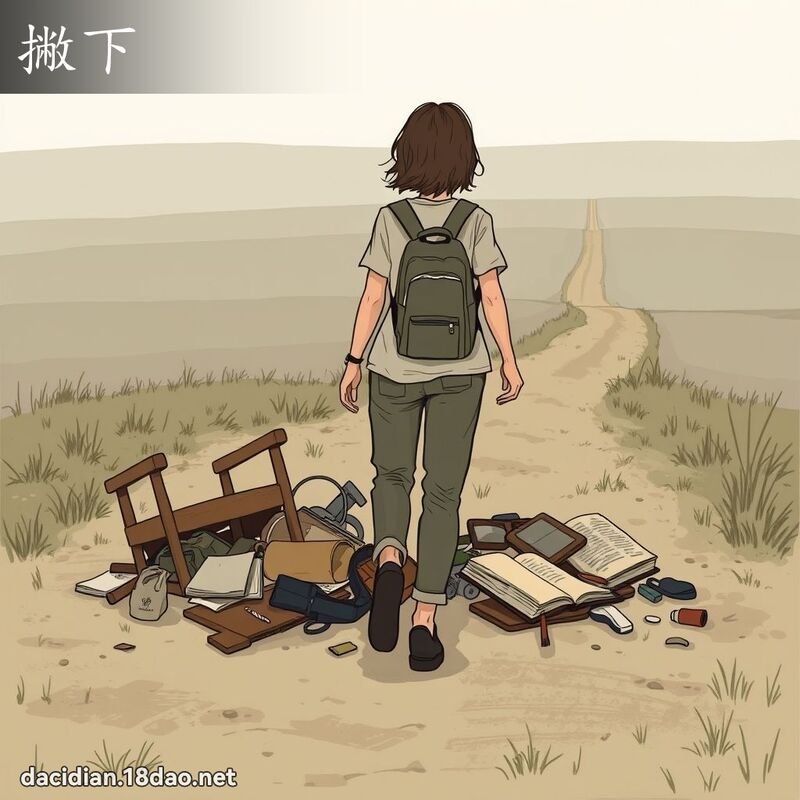 撇下 - 国语大辞典配图