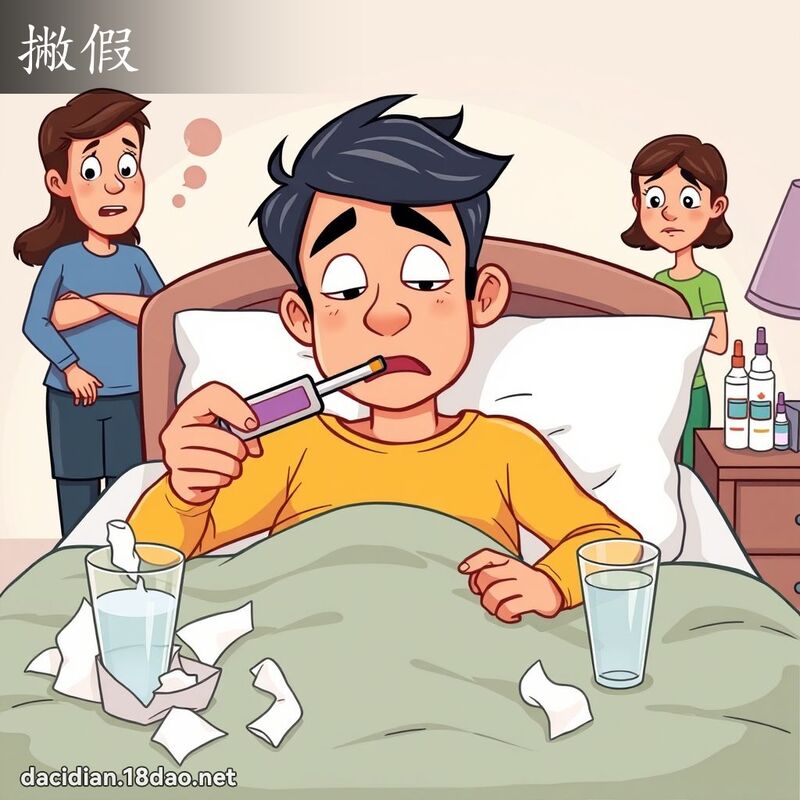 撇假 - 国语大辞典配图