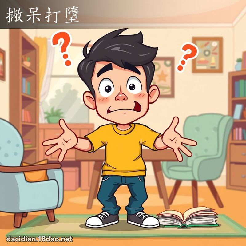 撇呆打墮 - 国语大辞典配图