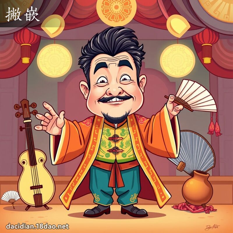 撇嵌 - 国语大辞典配图