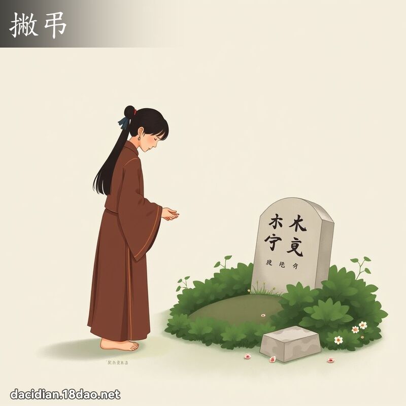 撇弔 - 國語大辭典配圖