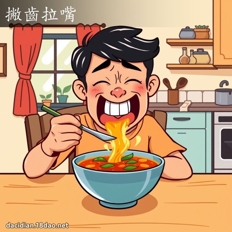 撇齿拉嘴 - 国语大辞典配图