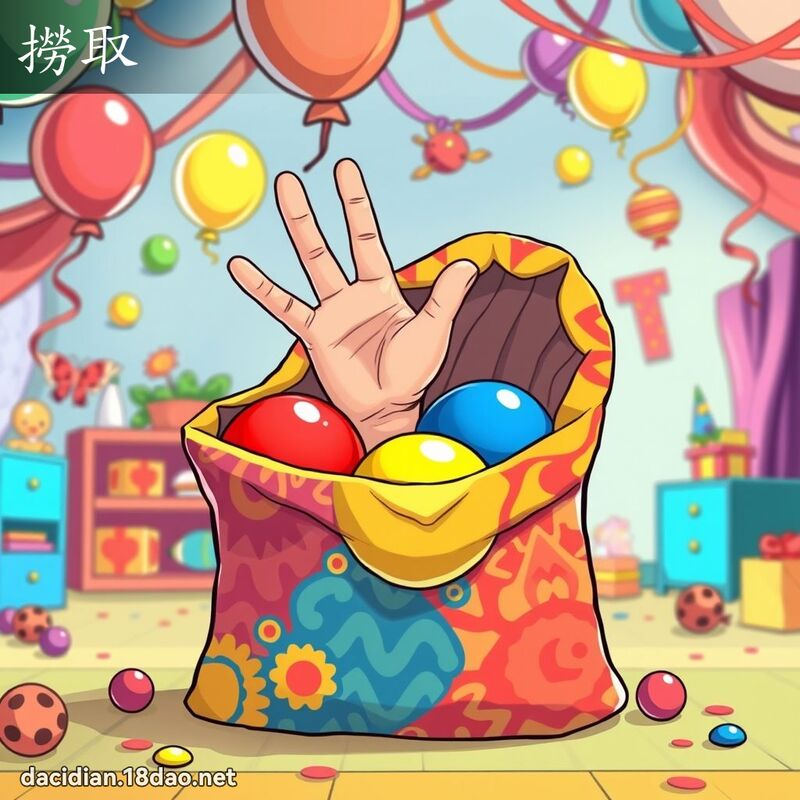 撈取 - 國語大辭典配圖