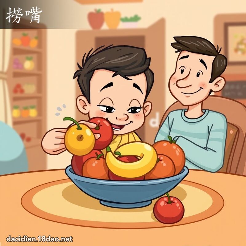 捞嘴 - 国语大辞典配图
