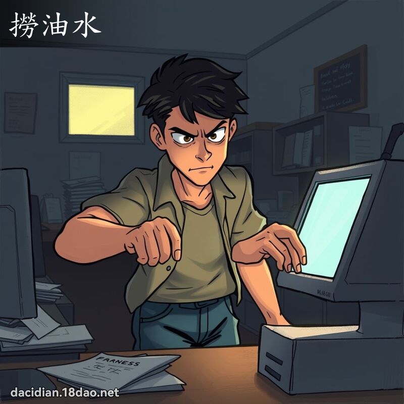 捞油水 - 国语大辞典配图