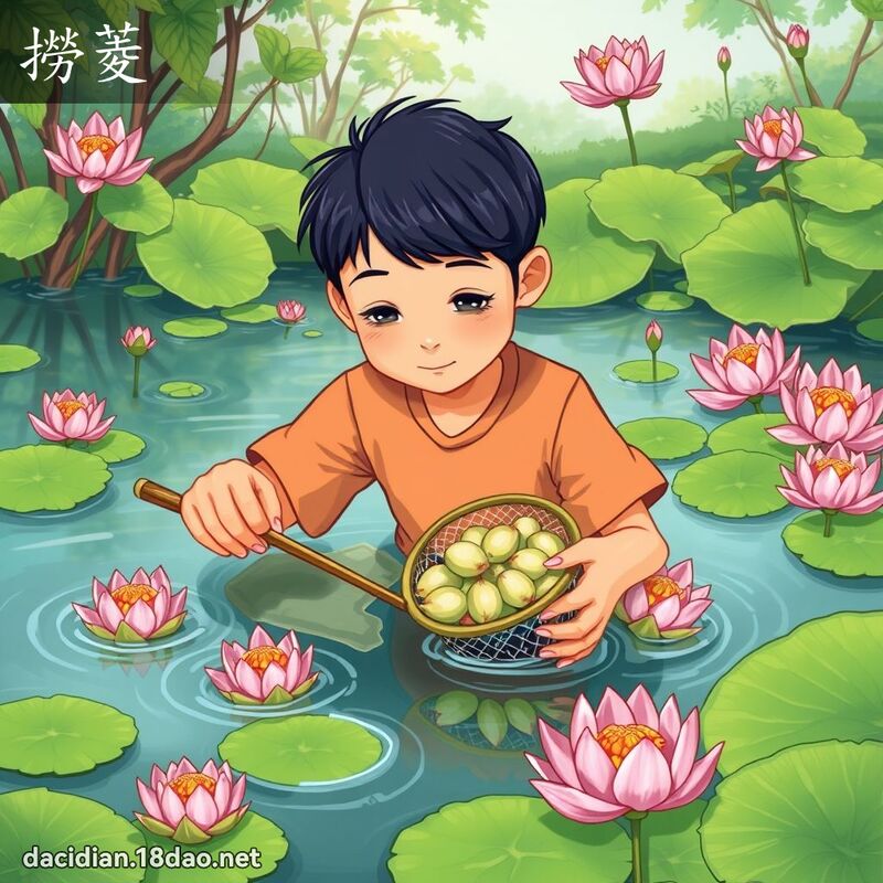 撈菱 - 國語大辭典配圖