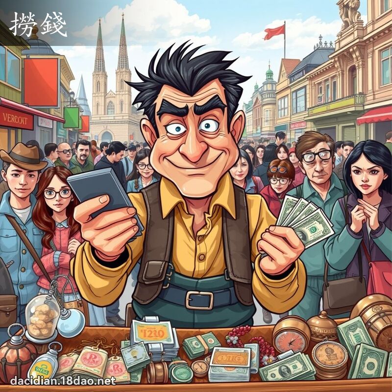 捞钱 - 国语大辞典配图