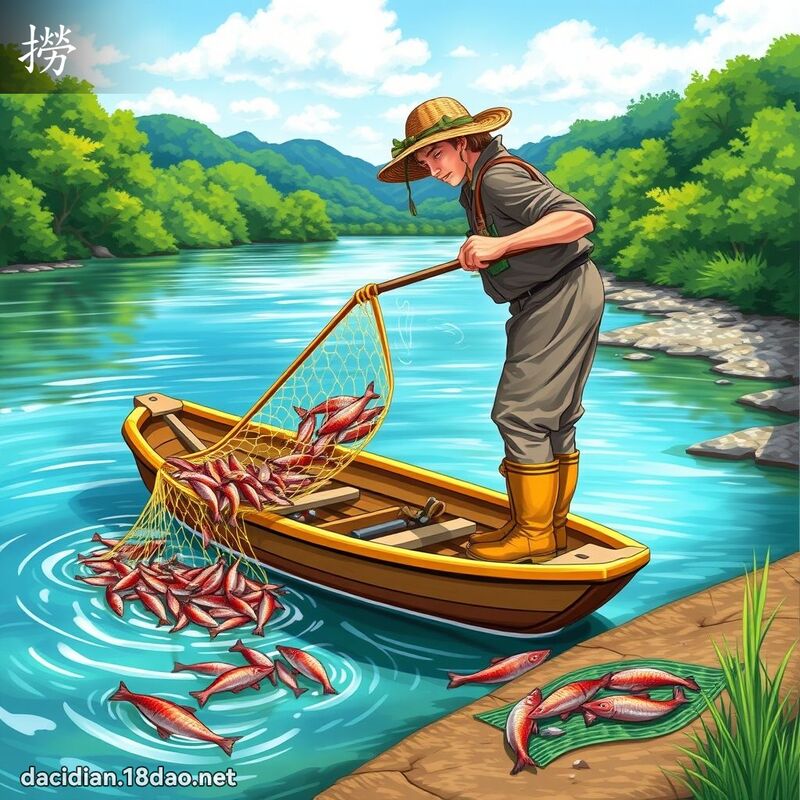 漢字: 撈 (多音字)