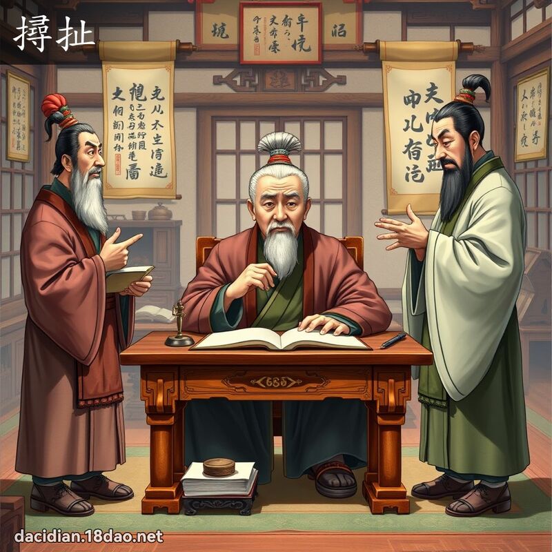 撏扯 - 國語大辭典配圖