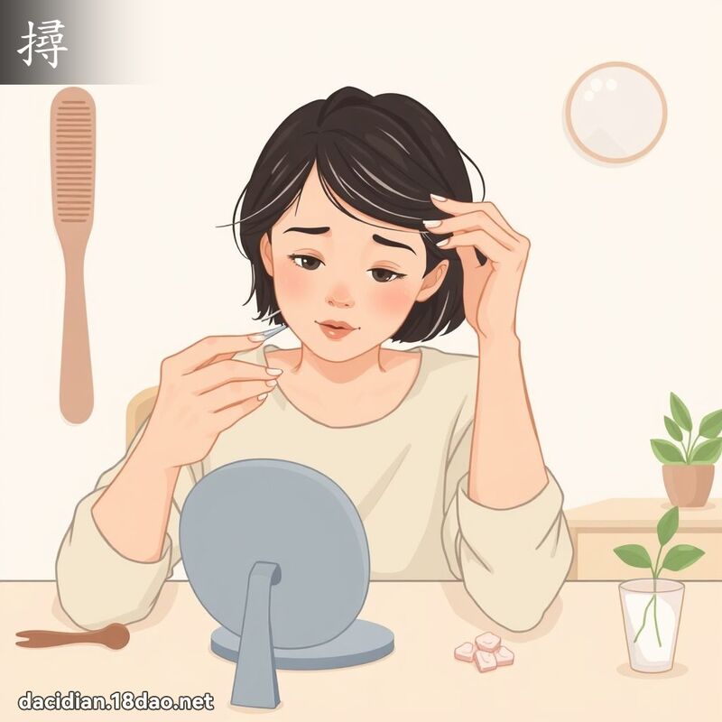撏 - 国语大辞典配图