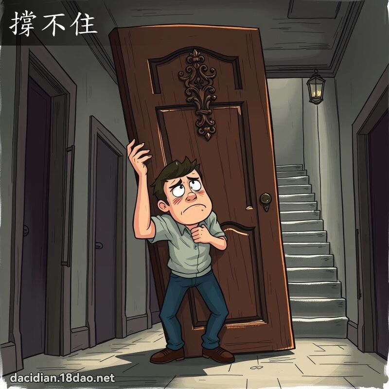 撑不住 - 国语大辞典配图