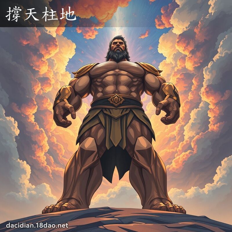 撐天柱地 - 國語大辭典配圖