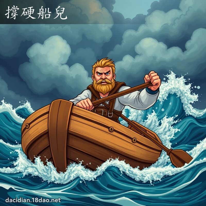 撐硬船兒 - 國語大辭典配圖
