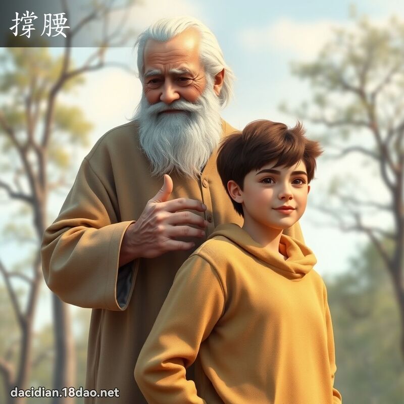 撐腰 - 國語大辭典配圖