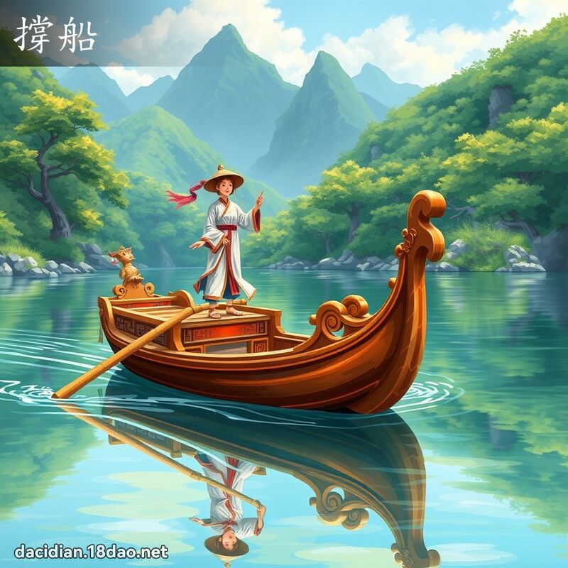 撐船 - 國語大辭典配圖
