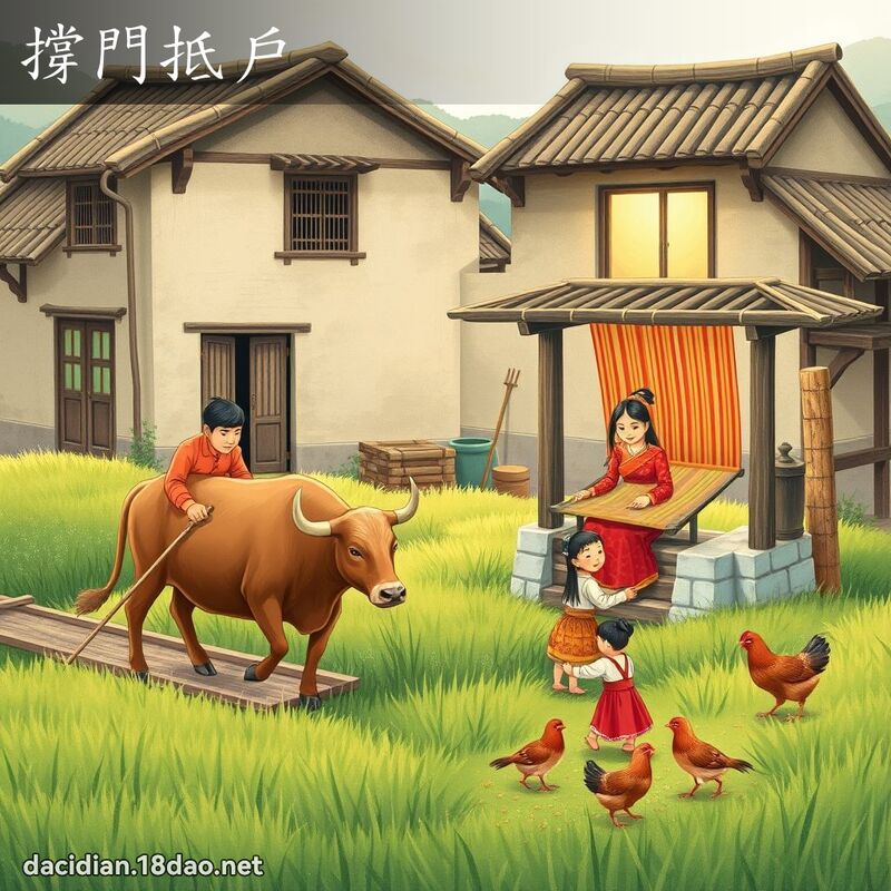 撑门抵户 - 国语大辞典配图