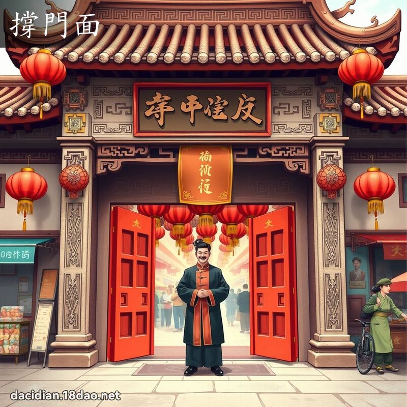 撐門面 - 國語大辭典配圖