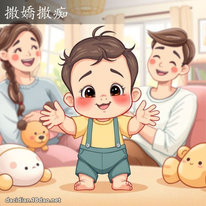 撒嬌撒痴 - 國語大辭典配圖