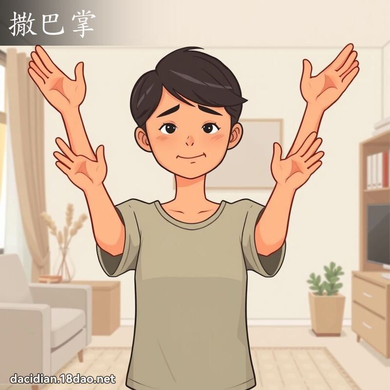 撒巴掌 - 國語大辭典配圖