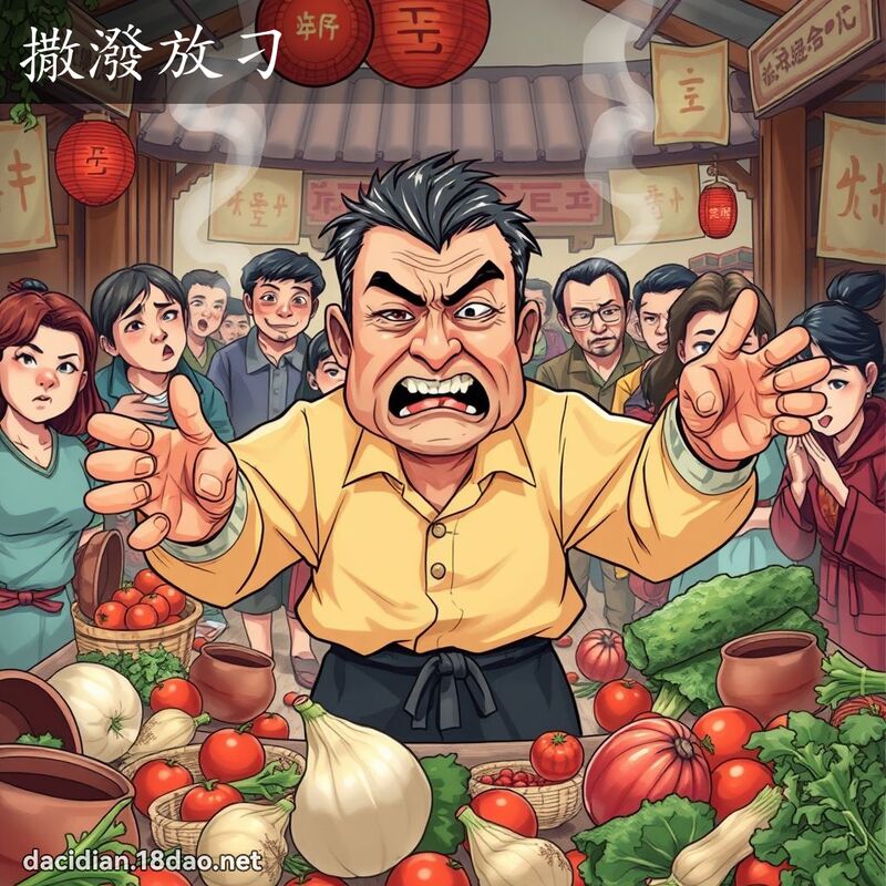 撒潑放刁 - 國語大辭典配圖