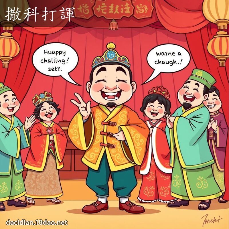 撒科打諢 - 國語大辭典配圖