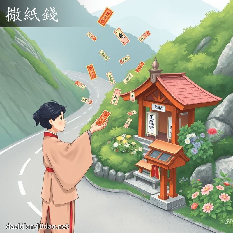 撒纸钱 - 国语大辞典配图