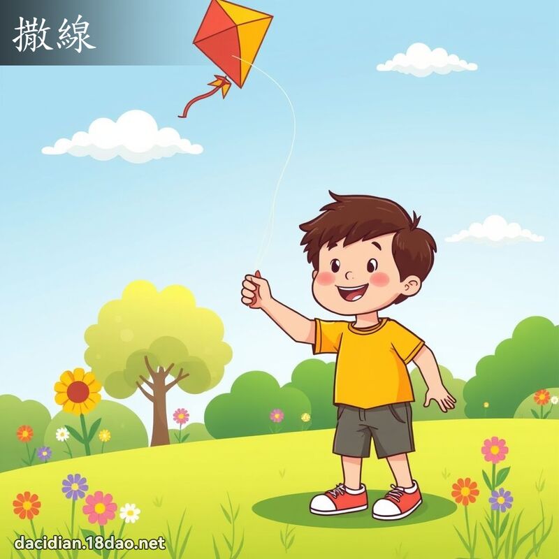 撒线 - 国语大辞典配图