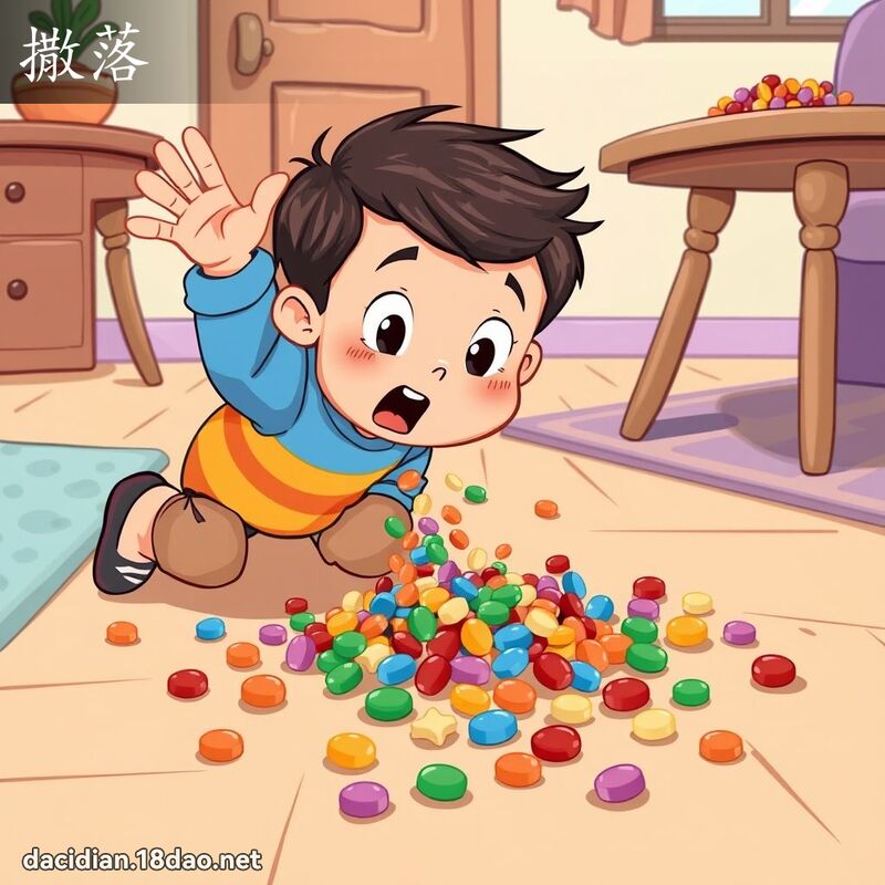 撒落 - 国语大辞典配图