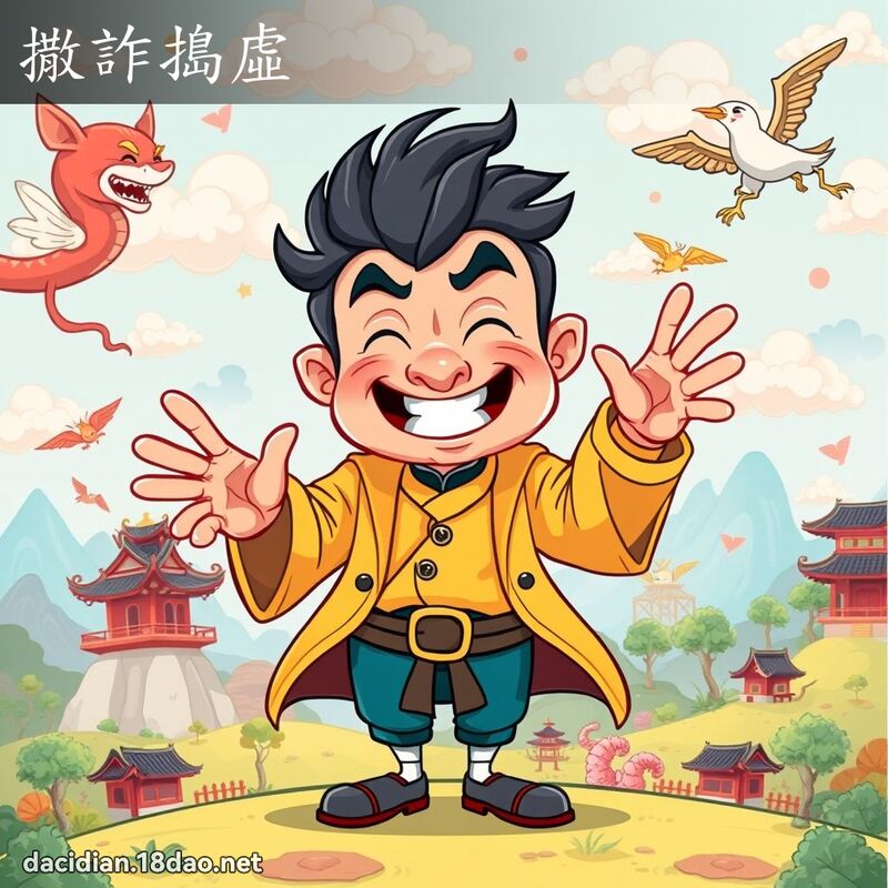 撒詐搗虛 - 國語大辭典配圖
