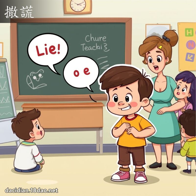 撒謊 - 國語大辭典配圖