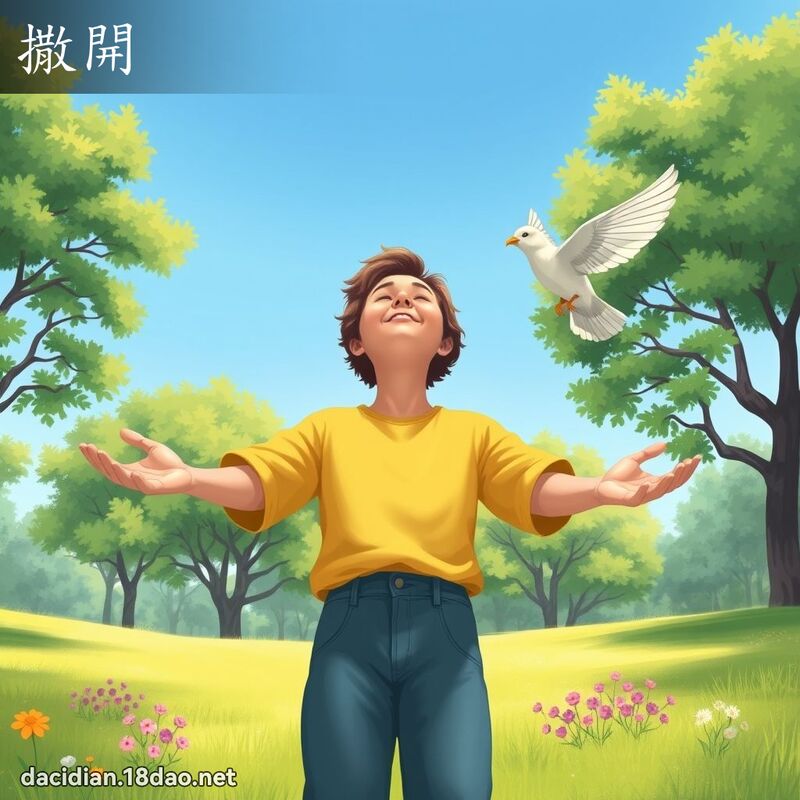 撒开 - 国语大辞典配图