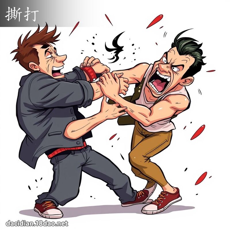 撕打 - 國語大辭典配圖