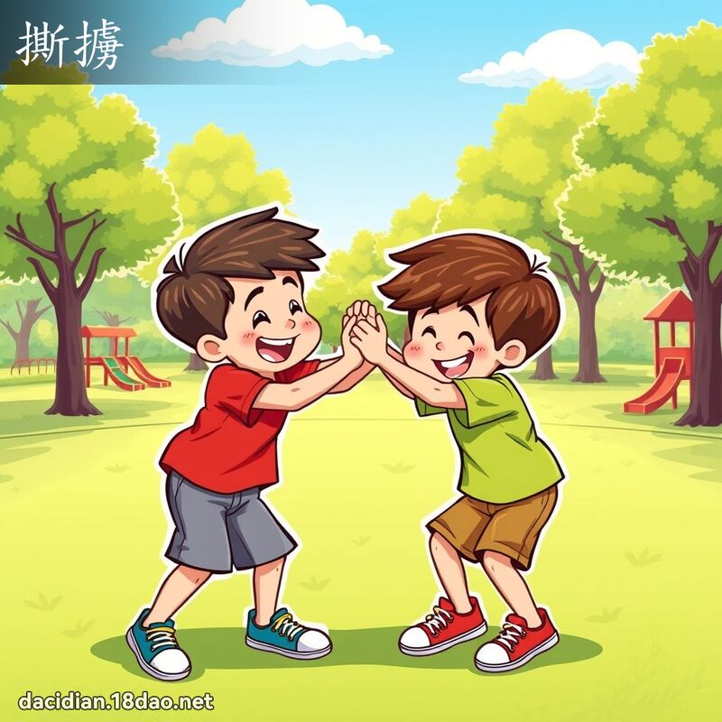 撕擄 - 國語大辭典配圖