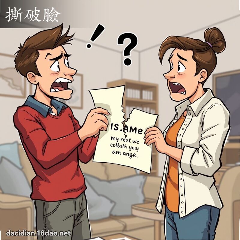 撕破脸 - 国语大辞典配图